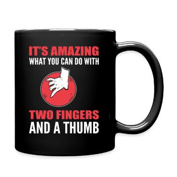 Bowling amusant - Mug uni - noir - Droite