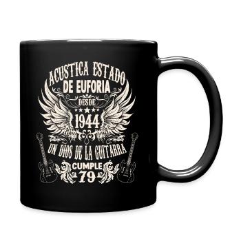 guitarristas rockero cumpleaños banda vintage 1944 - Tasse einfarbig - Schwarz - Rechts
