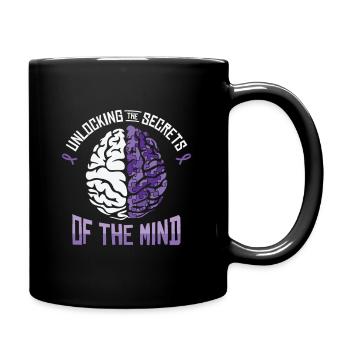Sensibilisation à la maladie d’Alzheimer Santé mentale du cerveau - Mug uni - noir - Droite