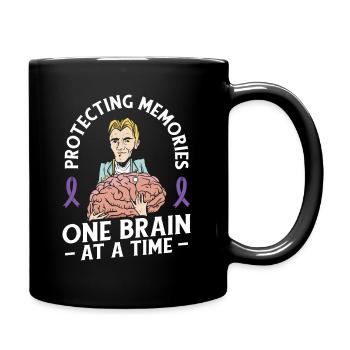 Alzheimer's Awareness Brain Doctors Health - Full Colour Mug - black - Right