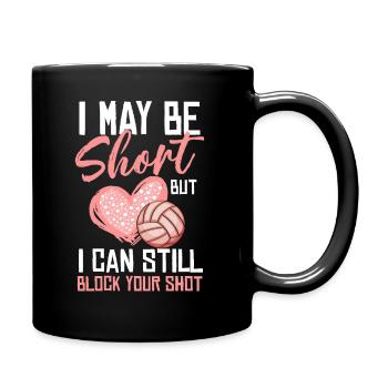 Je peux bloquer votre tir Volleyball de plage - Mug uni - noir - Droite