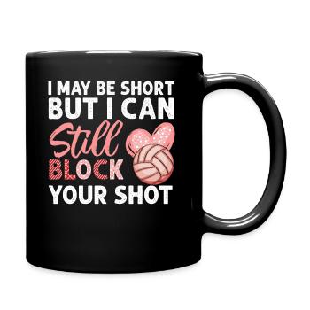 Je peux bloquer votre tir Volleyball de plage - Mug uni - noir - Droite