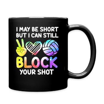 Je peux bloquer votre tir Volleyball de plage - Mug uni - noir - Droite