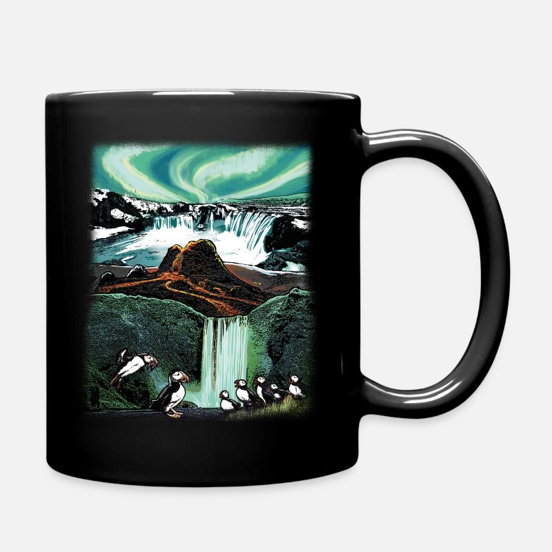 Islande - Île - Ísland - Mug uni - noir