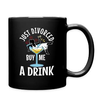 Just divorced buy me a drink - Full Colour Mug - black - Right