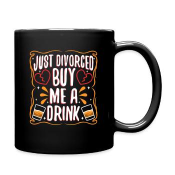 Just divorced buy me a drink - Full Colour Mug - black - Right