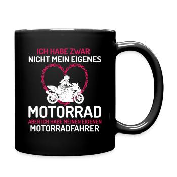 Ich H Meinen Eigenen Motorradfahrer - Tasse einfarbig - Schwarz - Rechts