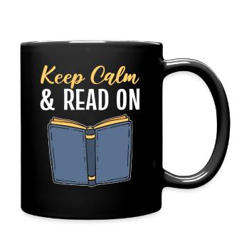 Keep Calm & Read On Bibliophile - Full Colour Mug - black - Right