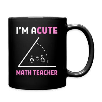 Math Word Games Math Teacher - Full Colour Mug - black - Right