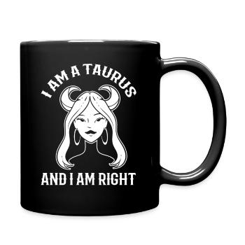 Taureau signe signe diseuse de bonne aventure - Mug uni - noir - Droite