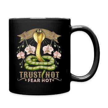 Cobra Snake Vintage Style Dark Academia Aesthetic - Full Colour Mug - black - Right