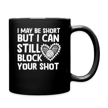 Je peux bloquer votre tir Volleyball de plage - Mug uni - noir - Droite