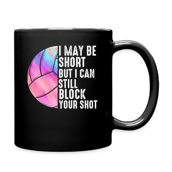 Je peux bloquer votre tir Volleyball de plage - Mug uni - noir - Droite