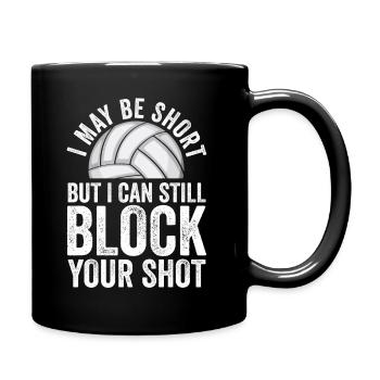 Je peux bloquer votre tir Volleyball de plage - Mug uni - noir - Droite