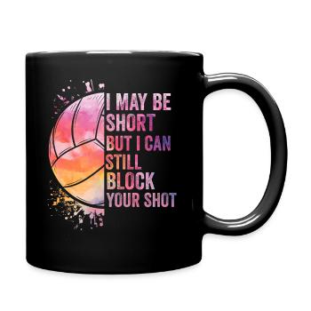 Je peux bloquer votre tir Volleyball de plage - Mug uni - noir - Droite
