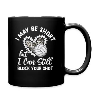 Je peux bloquer votre tir Volleyball de plage - Mug uni - noir - Droite
