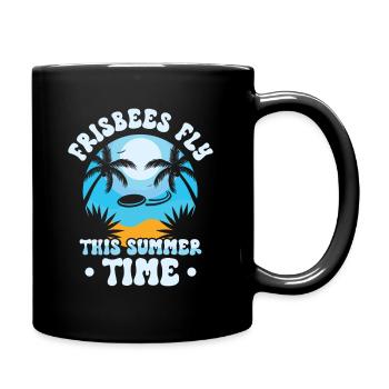 Frisbee Tropical Summer Vacation Flying Disc Sport - Full Colour Mug - black - Right
