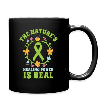 Mental Health Nature Environment Health Awareness - Full Colour Mug - black - Right