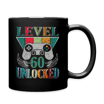 60e anniversaire 60 ans de niveau de joueur terminé - Mug uni - noir - Droite