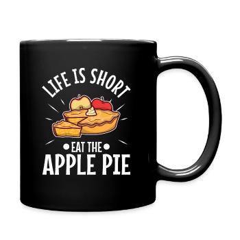 La vie est courte manger le gâteau - Mug uni - noir - Droite