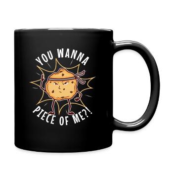 You want to piece of me Biscuit - Full Colour Mug - black - Right