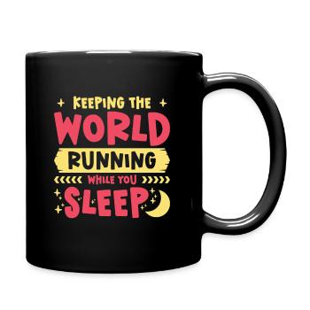 Night Shift Worker Graveyard Duty - Full Colour Mug - black - Right