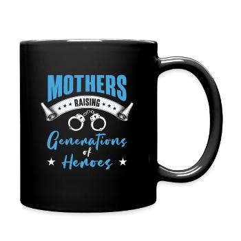 Police Mothers Day Cop Officer Law Enforcement - Full Colour Mug - black - Right