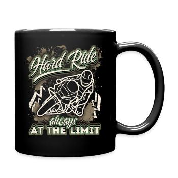 Motorradfahrer, Biker Design lustiger Spruch - Tasse einfarbig - Schwarz - Rechts