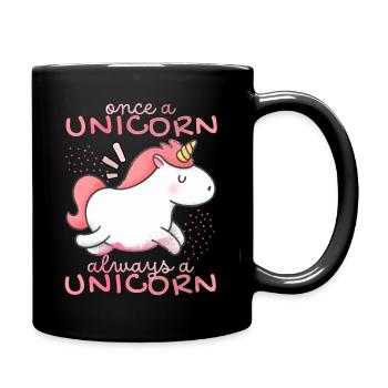 Kawaii Unicorn, Unicorns, Funny Saying - Full Colour Mug - black - Right