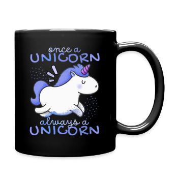 Kawaii Unicorn, Unicorns, Funny Saying - Full Colour Mug - black - Right