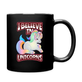 Unicorn, Kawaii Unicorns, funny saying - Full Colour Mug - black - Right