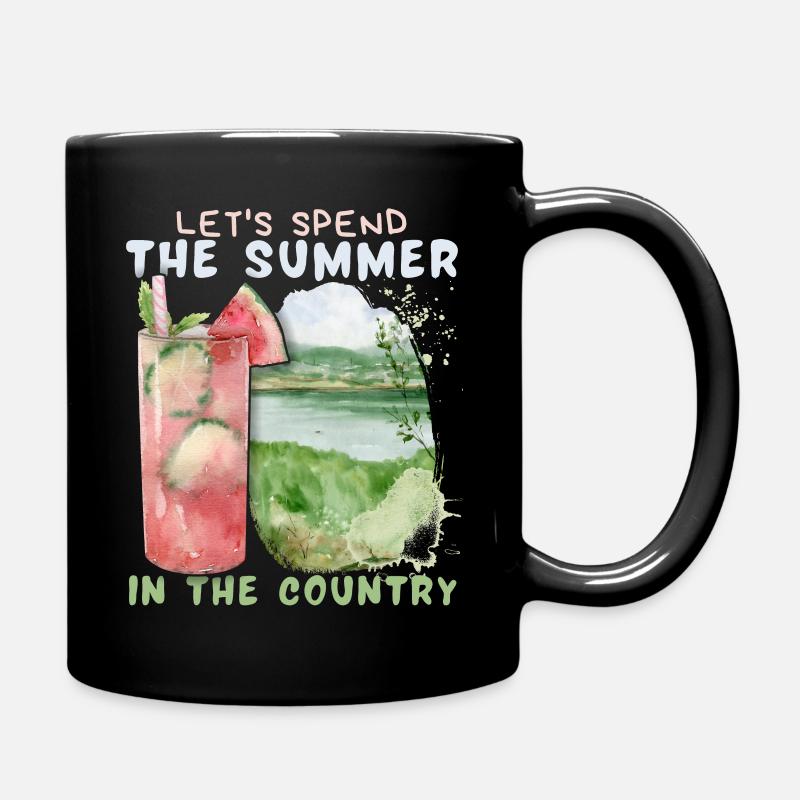 Sommer Urlaub auf dem Land romantisch Countryside - Tasse einfarbig - Schwarz