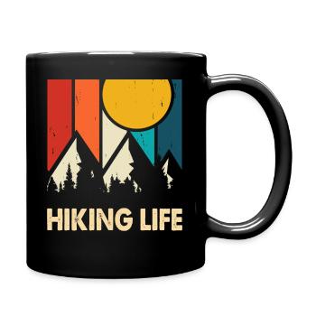 Hiking Life - Tasse einfarbig - Schwarz - Rechts