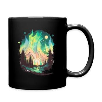 Aurora Borealis Northern Lights Beautiful and - Full Colour Mug - black - Right