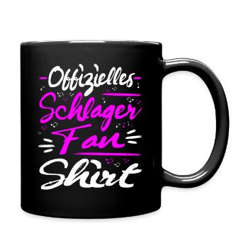 Offizielles Schlager Fan Shirt Schlagermusik - Tasse einfarbig - Schwarz - Rechts