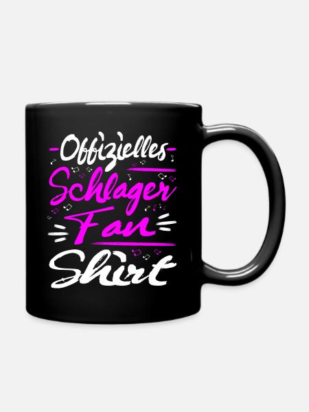 Offizielles Schlager Fan Shirt Schlagermusik - Tasse einfarbig - Schwarz
