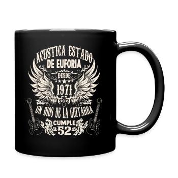 guitar fan musician guitarists birthday 1971 - Tasse einfarbig - Schwarz - Rechts