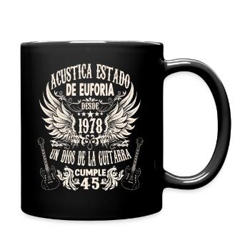 guitar fan musician guitarists birthday 1978 - Tasse einfarbig - Schwarz - Rechts