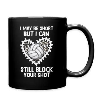 Je peux bloquer votre tir Volleyball de plage - Mug uni - noir - Droite
