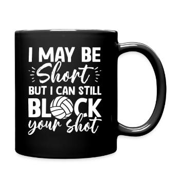 Je peux bloquer votre tir Volleyball de plage - Mug uni - noir - Droite