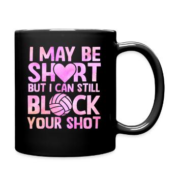 Je peux bloquer votre tir Volleyball de plage - Mug uni - noir - Droite