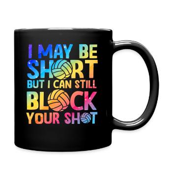 Je peux bloquer votre tir Volleyball de plage - Mug uni - noir - Droite