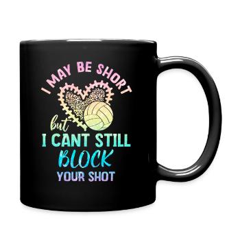 Je peux bloquer votre tir Volleyball de plage - Mug uni - noir - Droite