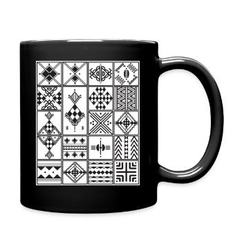 AMAZIGH BERBERE KABYLE MOTIF KABYLE - Mug uni - noir - Droite