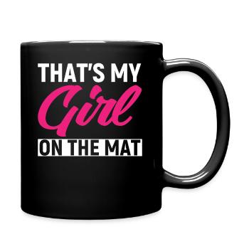 Das Ist Mein Mädchen Auf Der Matte - Tasse einfarbig - Schwarz - Rechts