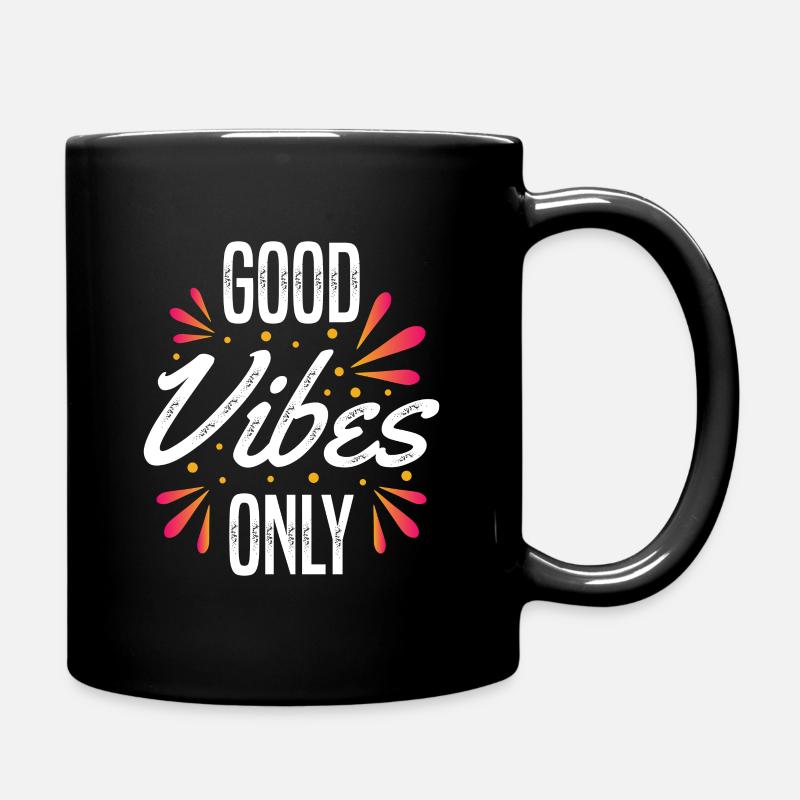 Bonnes vibrations seulement - Mug uni - noir