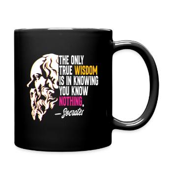 Philosophie Socrates Zitat - Tasse einfarbig - Schwarz - Rechts