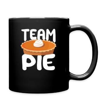 Team Pie Pumpkin Thanksgiving Day Pilgrim Autumn - Tasse einfarbig - Schwarz - Rechts