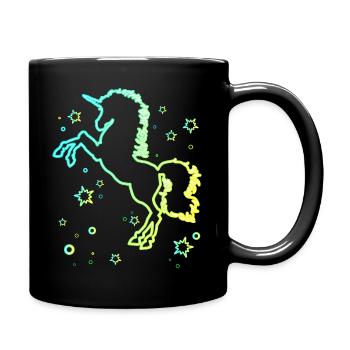 Licorne Hommes Femmes - Mug uni - noir - Droite