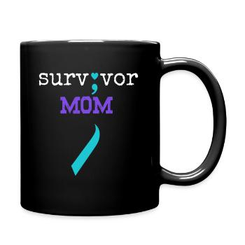 Survivor Mom - Prévention du suicide par un don point-virgule - Mug uni - noir - Droite